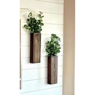 Wooden block of Japanese flower vase 30x10x4cm nauu color