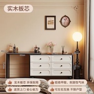 轉角梳粧檯鬥櫃 一體中古風現代臥室簡約床尾櫃 復古化妝桌（快遞送貨上門）