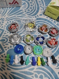 Beybladex 爆旋陀螺X 零件，有上蓋，固锁还有轴心再加两个拉條发射器