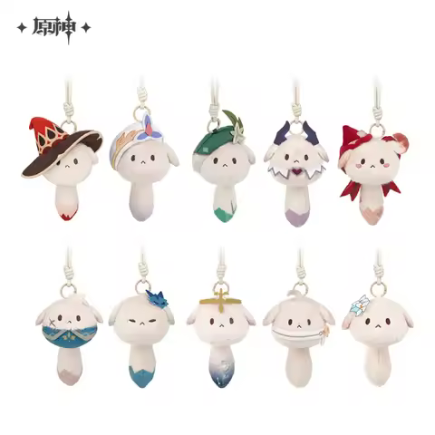 [Genuine] Game Genshin Impact [Tea Party Companion Dodoco] Cartoon Pendant Venti Durin Alice Keychai