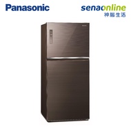 Panasonic 650L無邊框玻璃變頻雙門電冰箱 曜石棕 NR-B651TG-T【贈基本安裝】