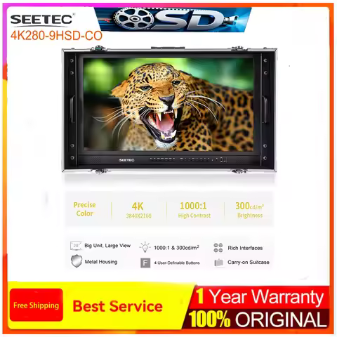 SEETEC 4K280-9HSD-CO 27 Inch 4K 28" Ultra-HD Resolution Carry-on Broadcast Director Monitor LCD Dire