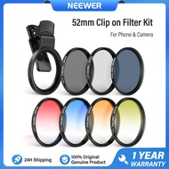NEEWER 52mm Lens Filter Kit (Graduated, CPL, ND32, Star Filter for phone/Camera