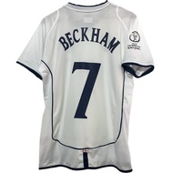 England Jersey Retro 2002 Japan And South Korea World Cup Team Uniform 7 Beckham Owen Long Sleeve Fo