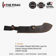 F.Herder P.U Leather Sheath With Belt Loop For Classic Design Knife(10Inch-GE-LS0347-26,00)