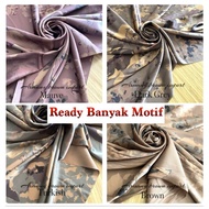 Bahan Kain Silk Ecoprint brown import / armany silk abstrak / kain
