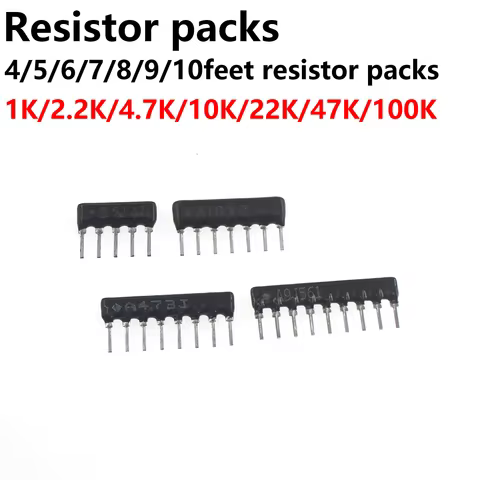 50PCS A09-103/102/472 A05 SIP-9 5 7 A07 A10 Commoned Resistor Network Array 9PIN 1K 2K 10K 22K 100K 