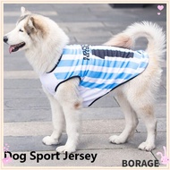 BORAG Dog Sport Jersey, Medium 4XL/5XL/6XL Dog Vest, Summer Large Stripe Breathable Pet Clothes Apparel