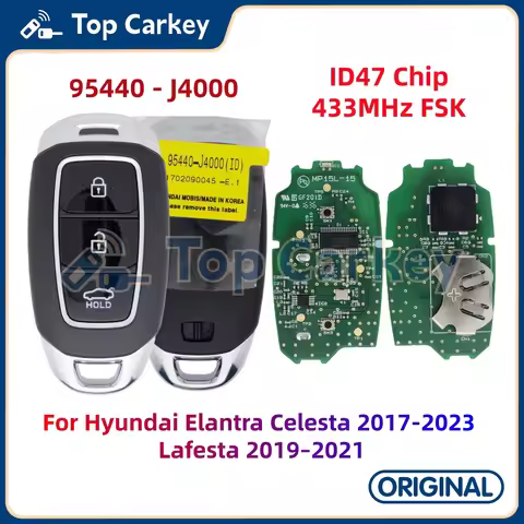 TopCarkey 95440-J4000 Original Smart Remote Key ID47 Chip 433MHz for Hyundai Elantra Celesta 2017-20
