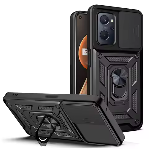 For OPPO A96 Case OPPO A76 Cover OPPO A36 A76 A96 4G Magnetic Ring Holder Armor Phone Case Slide Cam