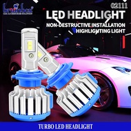 Turbo Head Lamp LED Headlight Car T1 H4 H7 H8 H11 H1 9005 HB3 9006 HB4 LED Fog Lamp Car Headlight Ca