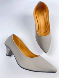 รองเท้าคัทชู Bigsize 41-45 ส้นแหลม ส้นสูง 2 นิ้ว หนังนูบัค รองเท้าผู้หญิง แฟชั่น สำหรับสาวไซด์ใหญ่พิ