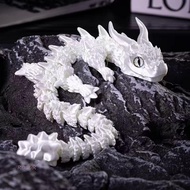 ROTUR 3D Printed Dragon, Chinese Dragon Laser 3D Printed Diceratops Dragon, Poseable Joints Simulate