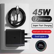 45W 25W  Fast Charger UK Plug PD Type C To Type C Cable For Samsung Galaxy S26 S25 S24Plus S23 S22 S