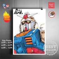 (Ready Stock) Mobile suit Gundam 144 RX-78-2 / RX78-2 / RX78 2 Gundam wall poster sticker deco poste