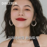 Silver Female Circle Circle Round Face New Style Earrings Circle Hot-selling Large 2025 Square Exagg