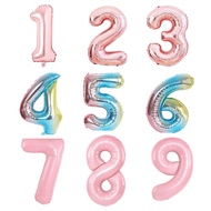 1pcs 0-9 Number 32inches Digital Balloon Metal Aluminum Foil Number Balloon  Year Balloon decoration