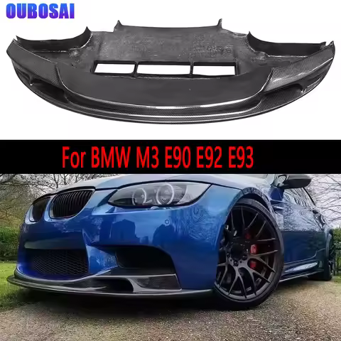 For BMW M3 E90 E92 E93 2005-2012 Carbon Fiber Front lip Car Front Bumper Diverter Spoiler Diffuser F
