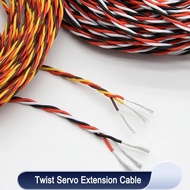 2/5/10m Twist Servo Extension Cable 22AWG 26awg 30/60 Core RC Airplane Accessories 3 Way JR Futaba T
