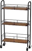 Abitte Rack Slen Slim Cart (Black) 15.9 x 5.3 x 26.6 inches (40.5 x 13.5 x 67.5 cm) ZU-601-BK