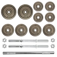 Adjustable 2-in-1 Dumbbell & Barbell Set With Carry Case - 30KG