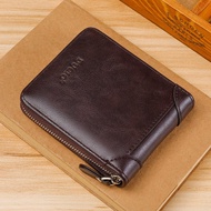 Men Bags Shop Bifold Leather Zipper Wallet