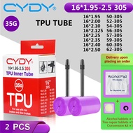 CYDY TPU Bike Inner Tube Camera 16 ”305 16x1.95 2.0 2.125 2.25 2.35 2.4 2.5 Inch Valve 45mm BMX Bicy