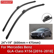 For Mercedes Benz GLA-Class X156 2016-2018 24"+19" Front Windshield Wiper Blades Brushes Cutter Acce