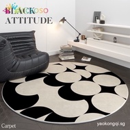 Ins Style Round Rug Creative Round Rug Bedroom Dressing Table Makeup Chair Protective Pad Cloakroom 
