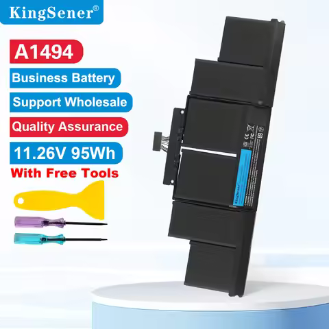 KingSener A1494 A1417 Laptop Battery for Apple MacBook Pro 15" A1398 Retina 2012 2013 2014 Year Free