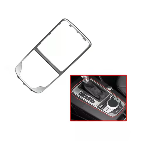 For Audi A3 8V 2014-2018 Silver Chrome MMI Shift Knob RETAINING Frame Paneltrim Box 8V0 864 260 A De