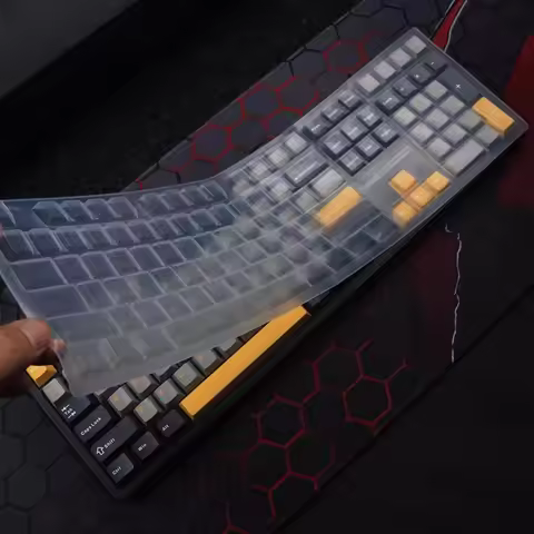 Transparent Silicone Keyboard Cover Protector Skin For AULA F108 / F108 Pro Gaming Mechanical Keyboa