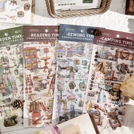 (8BB) transparent deco sticker decor sewing kit sewing tools book journaling