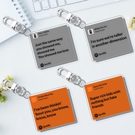GANTUNGAN Frank Ocean Keychain Spotify Lyrics | Spotify Frank Ocean UV Printed Lyrics Keychain 2 Sid