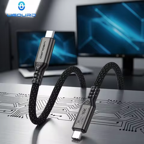 UGOURD 80Gbps Thunderbolt 5 Cable Certified Chip USB-C Thunderbolt5 2m 0.3m 120Gbps 240W 16K for Mac