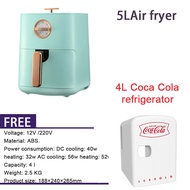 【Free with a airfryer】  Coca-Cola Small refrigerator Mini refrigerator  refrigerator inverter car Mini refrigerator Refrigeration household Dormitory students Changes in temperature box4L  Free with a airfryer