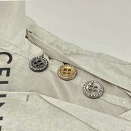 JY Shop Four-Eye Dot Diamond Metal Button Shirt Button Knitted Sweater Button AZ2E