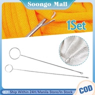 Sewing Loop Turner Hook Stainless Steel Crochet Hook Loop Turner With Latch DIY Knitting Tool