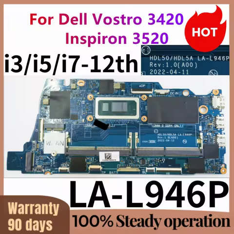 HDL50/HDL5A LA-L946P For Dell Vostro 3420 Inspiron 15 3520 Motherboard i7-1255U i5-1235U i3-1215U Ma