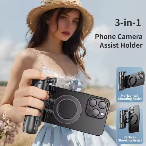 Upgrade Magnetic Selfie Stick with Detachable Wireless Remote Control Retractable Handheld Selfie St