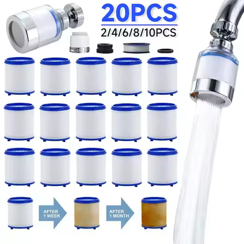 Faucet Filter Elements 360 Degree Rotating Splash Filter For Kitchen Bathroom Remove Chlorine Faucet