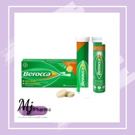 Berocca Orange Flavour 15's Effervescent Tablets (Vitamin B Group + Vitamin C, added Calcium, Magnes