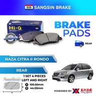 SANGSIN Brake Pad Front & Rear for Kia Rondo 2.0 / Naza Citra 2 2.0 2008–2013