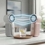 AA HF-18 Mini Fan 199 Speeds 8.5m/s Wind Digital Display 8H Battery USB-C Rechargeable Cooling Fan f