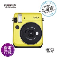[DJS LIFESTYLE] FUJIFILM INSTAX MINI 70 INSTANT CAMERA (CANARY YELLOW) 富士即影即有菲林相機 (金絲雀黃) 現貨發售‼️歡迎親臨我