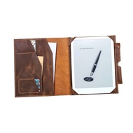 Handcrafted Rugged Leather Folio Cover Case for Supernote A5X2 A6X2 nomad, Vintage Style Cover With 