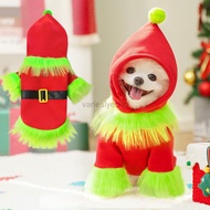 Dog Christmas Costume the Grinch Green Furry Hat Xmas Halloween Dog Costume Funny Pet Costume Cospla