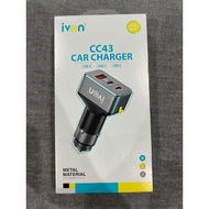 ivon CC43 CAR CHARGER USB A USB C 25W+20W