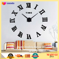 Jam Dinding Besar DIY Angka Romawi Giant Wall Clock Quartz 80-130cm/Jam Dinding Tempel Tembok/Jam Di