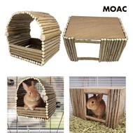 [ Smalll Animals Hideout, Wooden Hamster Hideout House, Sleeping Playing Rabbit Hideout House Cabin for Mouse Hamster